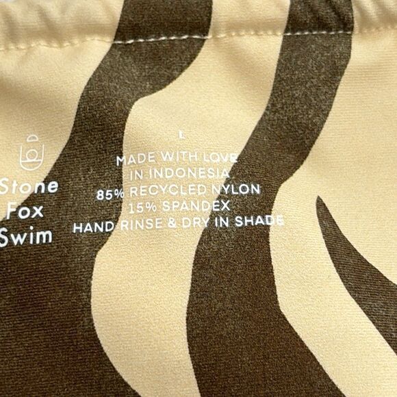 NWT Stone Fox Swim River Bikini Bottom in Earth Zebra - Picture 7 of 9